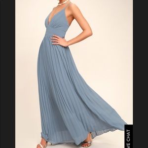Lulus dusty blue maxi dress